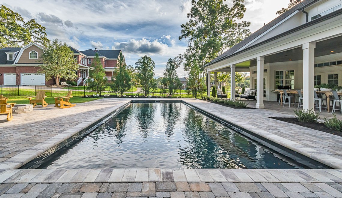Northern Colorado Pools shows a simple, easy-care backyard pool retreat for relaxed living in Mead, Colorado.