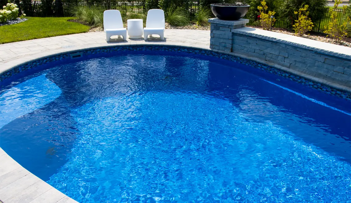 This pool by Northern Colorado Pools shows quality work and friendly service at a backyard in Mead, Colorado.