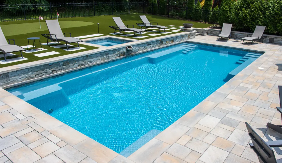 Northern Colorado Pools shows a backyard pool that’s easy to care for and built with great service and skill.
