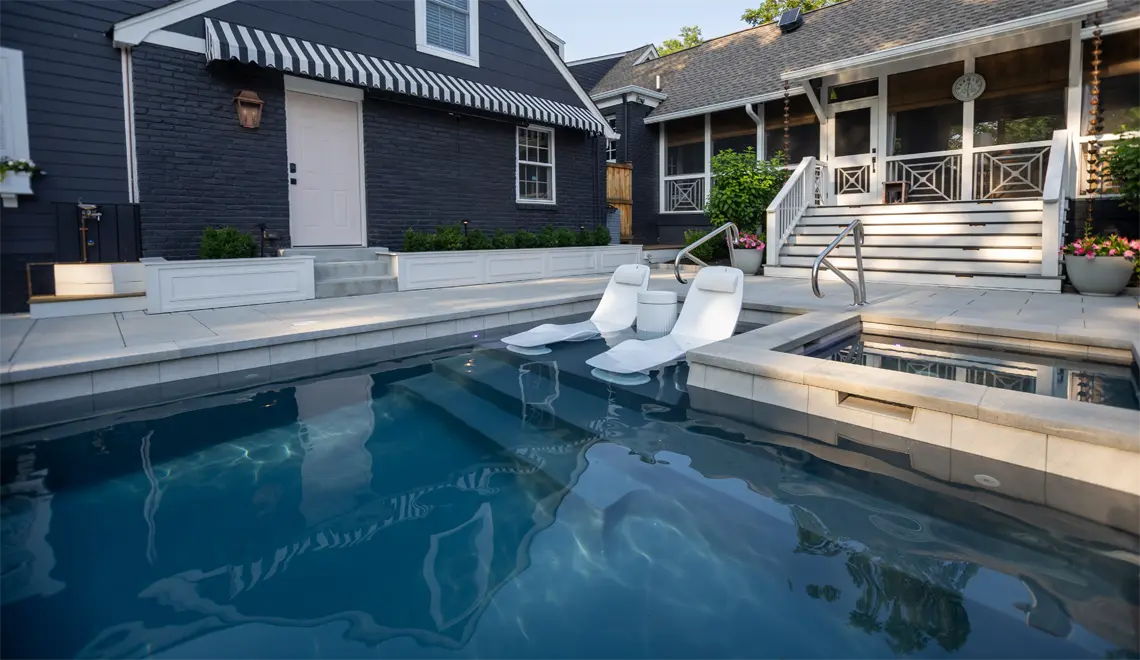 Northern Colorado Pools creates a relaxing, easy-care space, great for lounging and enjoying the backyard with friends or family.